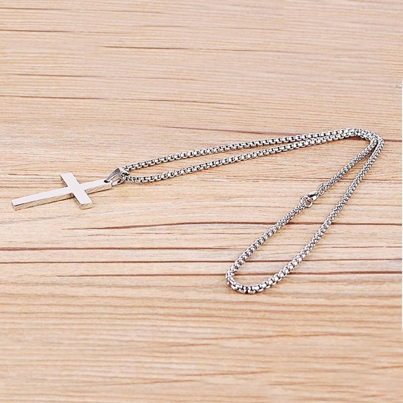 Stainless Steel Cross Pendant Necklace