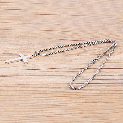 Stainless Steel Cross Pendant Necklace