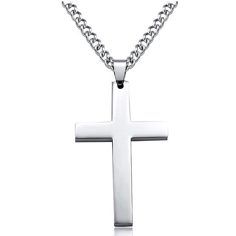 Stainless Steel Cross Pendant Necklace