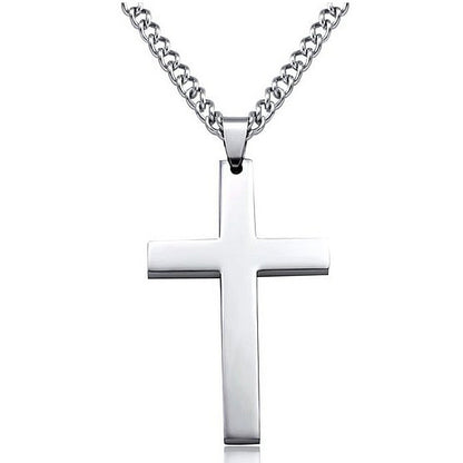 Stainless Steel Cross Pendant Necklace