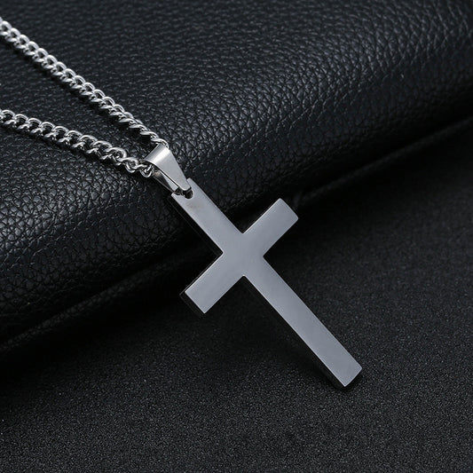 Stainless Steel Cross Pendant Necklace